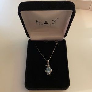 Penguin 18" silver necklace